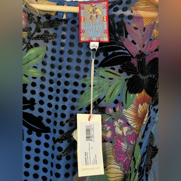 NWT!$598•Johnny Was•Lanai Burnout Pippa Dress With Slip•Sz Large - Picture 5 of 14